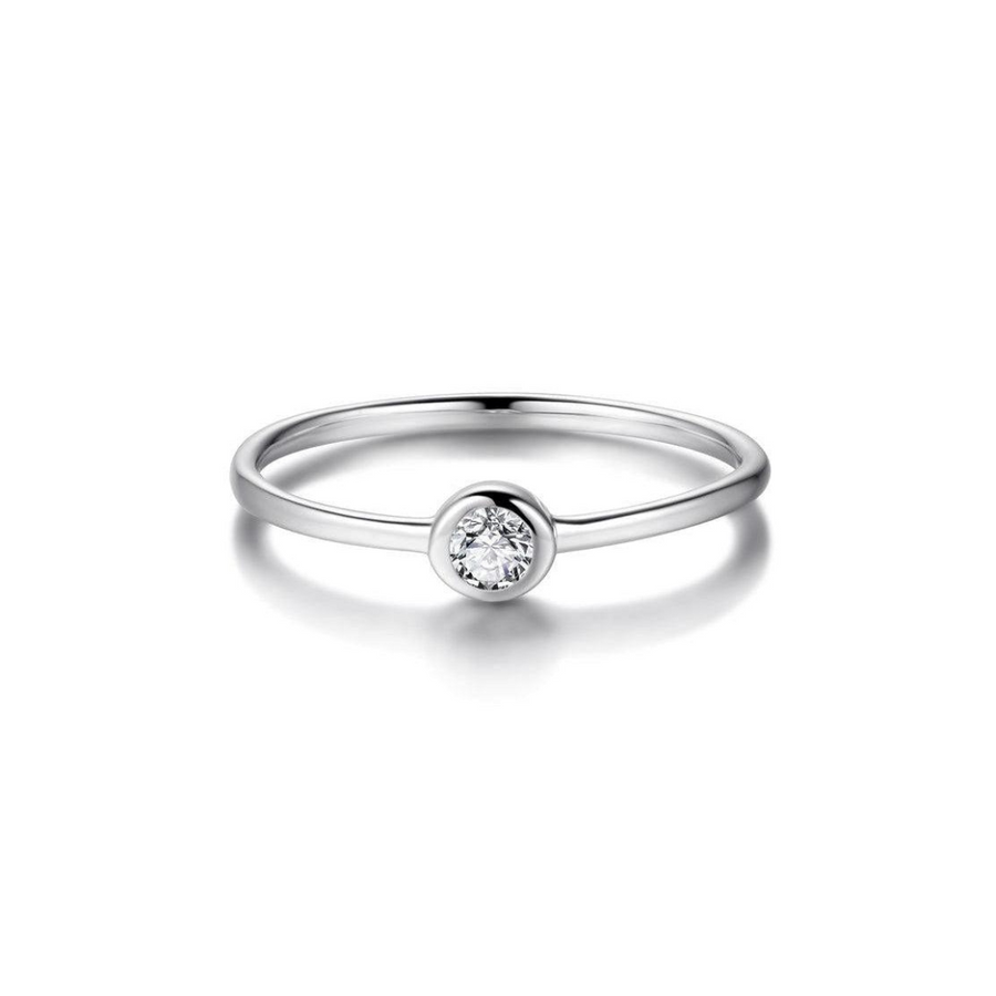 White topaz 2025 sterling silver ring