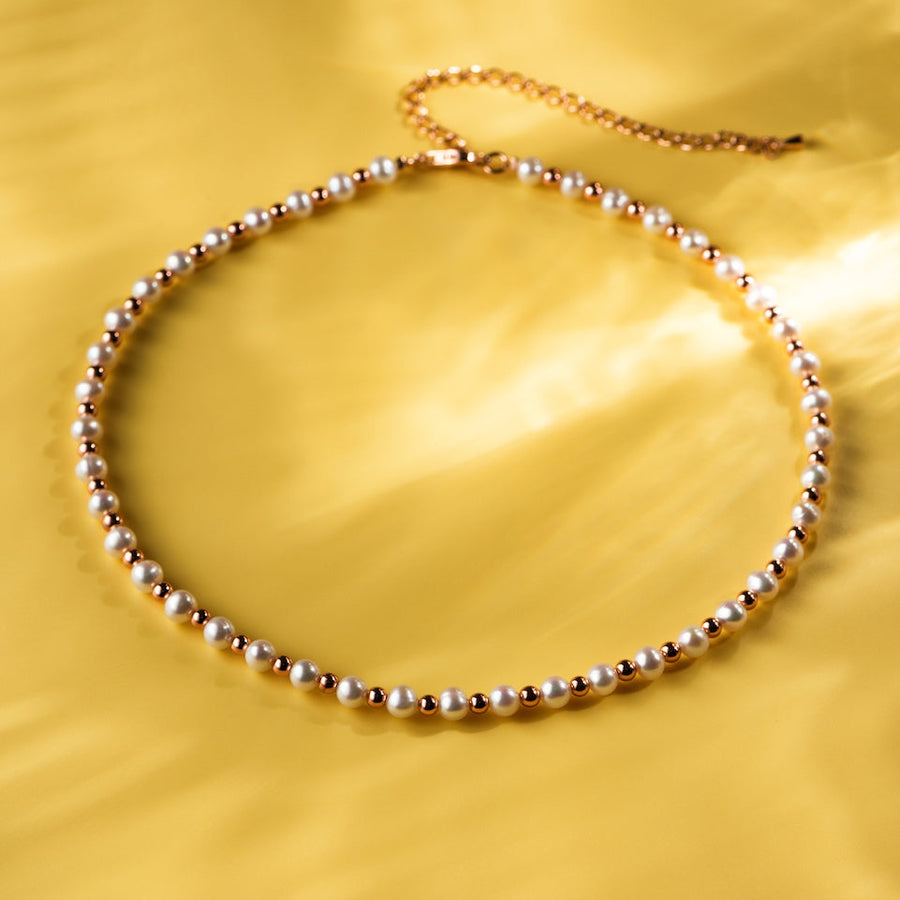 18K Rose Gold Vermeil Pearl Choker