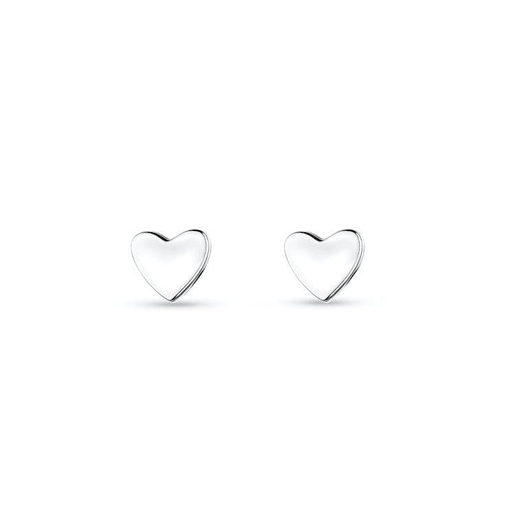 Sterling Silver Heart Earring Studs